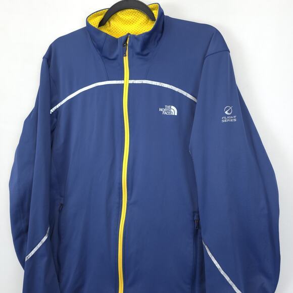 The North Face Flight Series Windstopper Jacket Reflective Men XL Blue Yellow - Picture 10 of 12